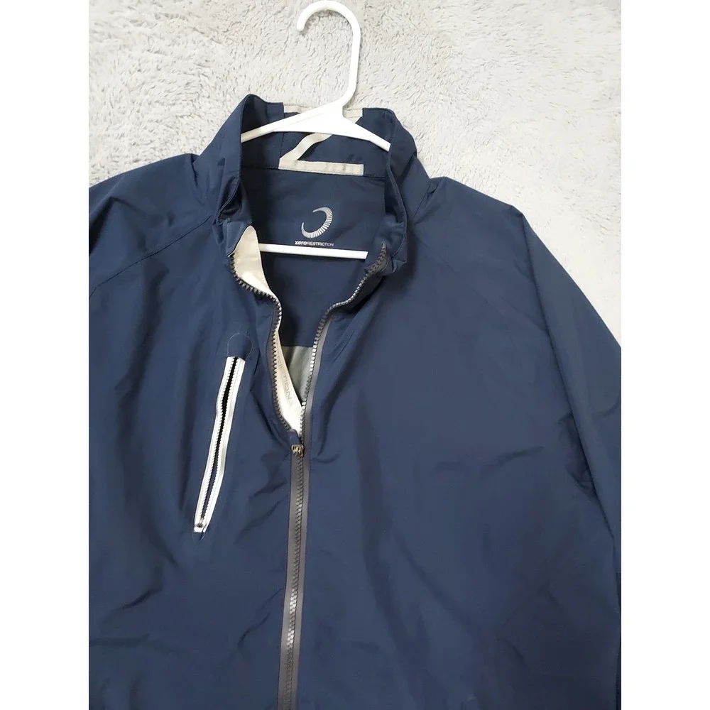 Zero Restriction Jacket Mens Medium Taped Seams Activewear Blue Full Zip Golf M